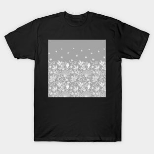 Morning Mist Grey Floral T-Shirt